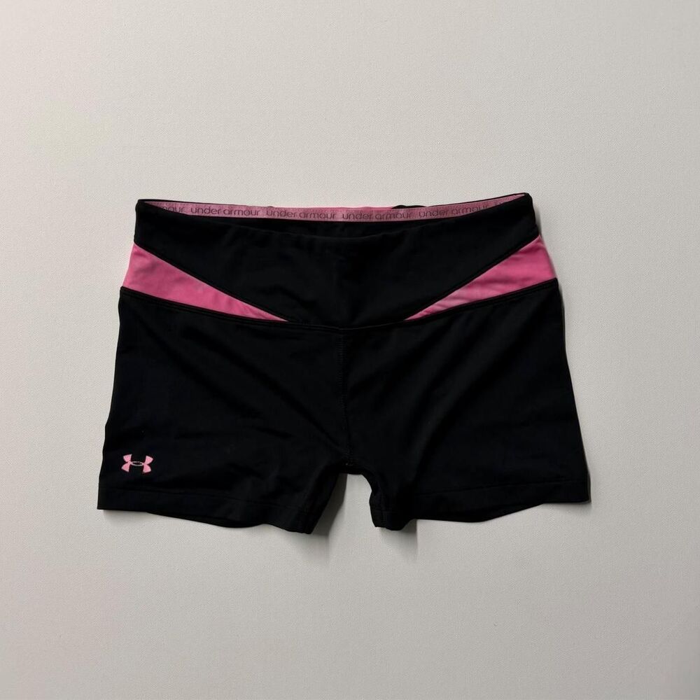Under-armour Women's Black and Pink Shorts